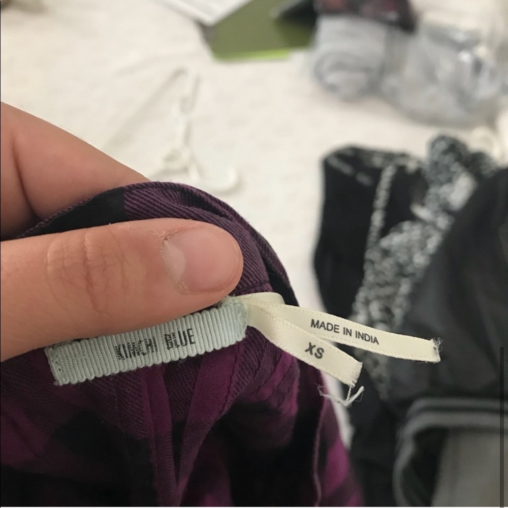 Purple and Black Flannel Top - Picture 5 of 5